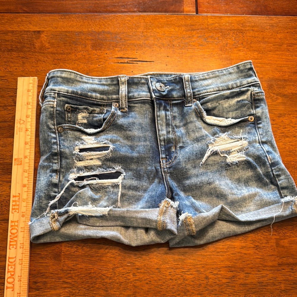 Distressed Denim Shorts American Eagle Next Level Stretch